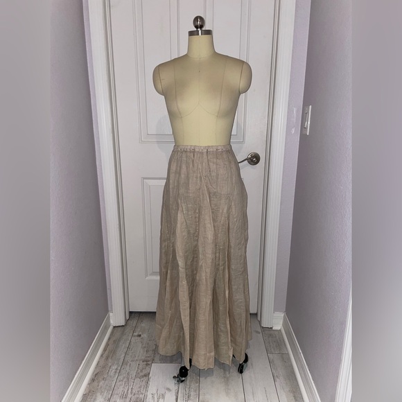 CP Shades Dresses & Skirts - CP Shades Lily Beige Linen Skirt